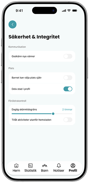 13. Inställningar för dina barn